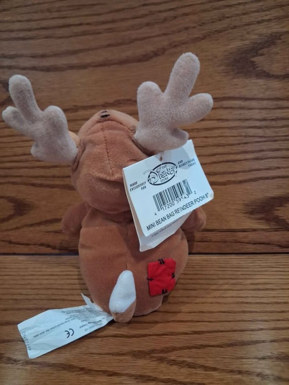 Vintage Disney Store Winnie The Pooh 8" Mini Reindeer Pooh Plush Stuffed Animal - Picture 2 of 2